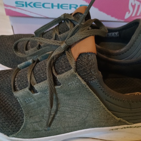 Skechers Women's Stretch Fit Radiance 100926 Dark Taupe Size  Air-Cooled sneaker - Picture 10 of 16